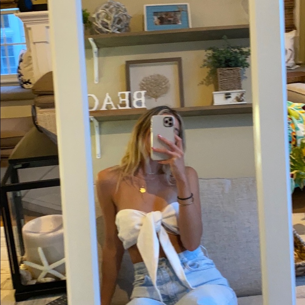 Show me your Mumu Tie Front Top